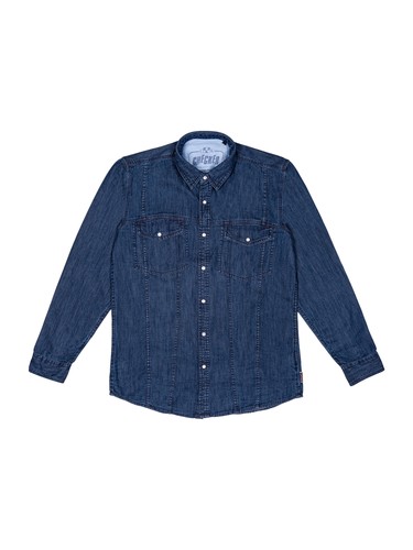 Checker herren hemd denim - hemd,