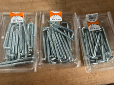 XXL Restposten 3 Packungen L-Haken 5,8x65mm (insg.60St) verzinkt Haken / S15