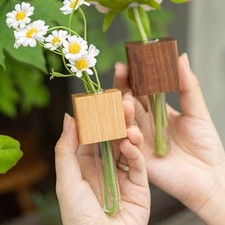Holz-Magnetvase mit