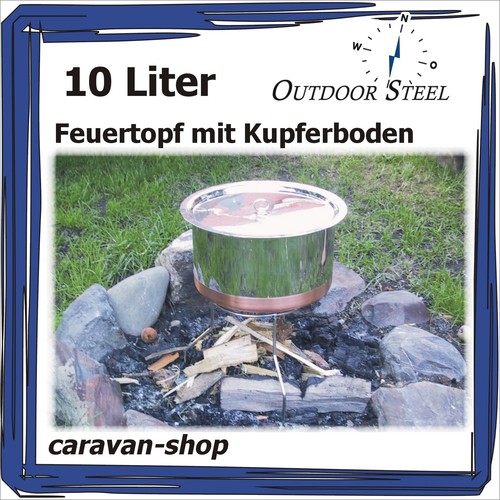 Edelstahl feuertopf mit - 10,
