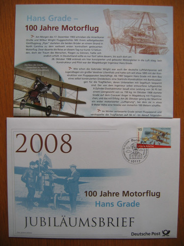 Jubiläumsbrief motorflug - jubiläumsbrief,