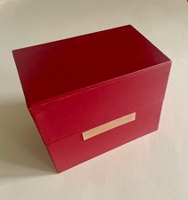 Karteikasten, Archivbox mit Alphabet und ca. 200 Karteikarten, ca. 70er Jahre