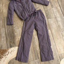Schi Anzug Damen Skianzug Jumpsuit Echtpelz Kragen Lila Größe S - M Neuwertig