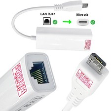 Weiß Micro USB RJ45 LAN