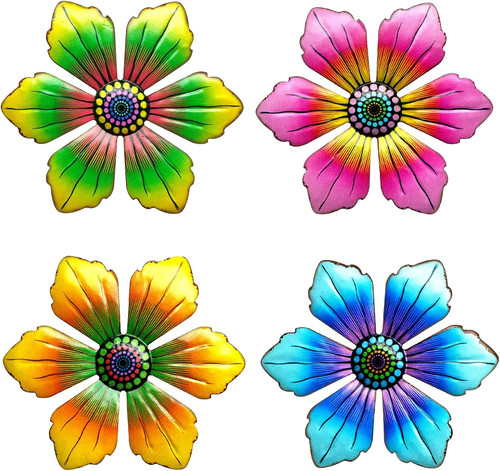 Metall blumen wanddekoration - metall,
