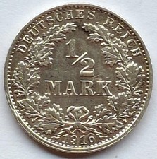 1/2 Mark Silbermünze