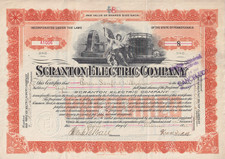 Scranton Electric 1913, Hist. Wertpapier