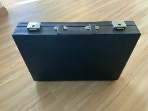 Aktenkoffer schwarz kunstleder - schwarz,