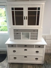 Küchenbuffet Küchenschrank Antik Weichholz Retro weiß grau Einzigartig UNIKAT 