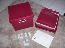 Aufbewahrung Box Kiste mit Deckel 3 Stück passt für IKEA rot