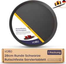volila Schwarzes Rundtablett -
