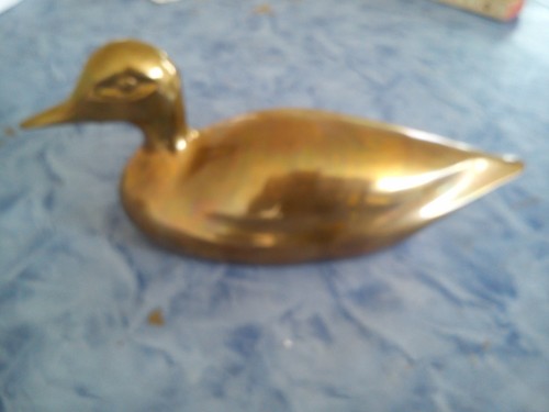 Alte große messing ente - alte,