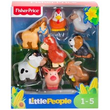 Mattel GFL21 - Little People - Bauernhof-Set, 8 Tierfiguren