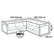 Schutzhülle für Premium-Gartenmöbel-Set, 320 × 100 × 85 cm - A