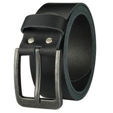 Gürtel Leder Schwarz 4cm breit Herren Damen Ledergürtel 100% Leder Kürzbar NEU