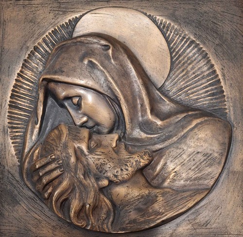 Relief wandrelief pieta motiv - relief, pieta-motiv
