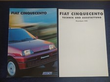 FIAT Cinquecento S SX Suite Sporting Prospekt 01.1996 + Beilage