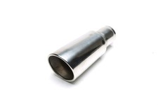 Endrohr Edelstahl Anschweißendrohr 100mm rund gebördelt angeschrägt  Länge 256mm