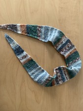 Sophiescarf, kleiner Schal, Wolle, multicolor, Handarbeit