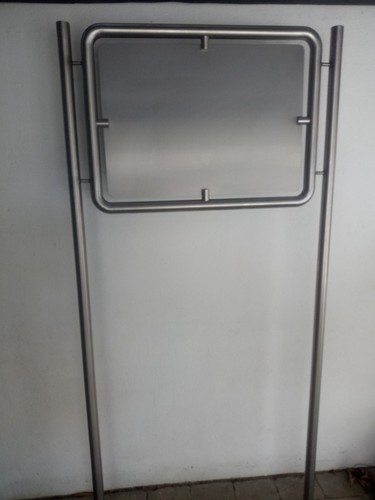 Edelstahl v2a werbeschild - edelstahl,, v2a,