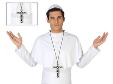 edles Kreuz SILBER Kirche Zubehör für Kostüm Mönch Nonne Bischof Kardinal