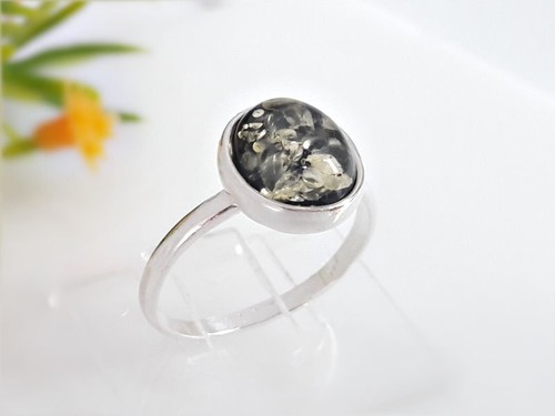 Bernstein ring silber - ring,