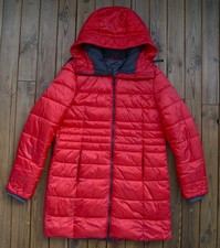 Jacke Bonita Stepp Longjacke Mantel mit Kapuze Gr.40(L) in Rot, federleicht, TOP