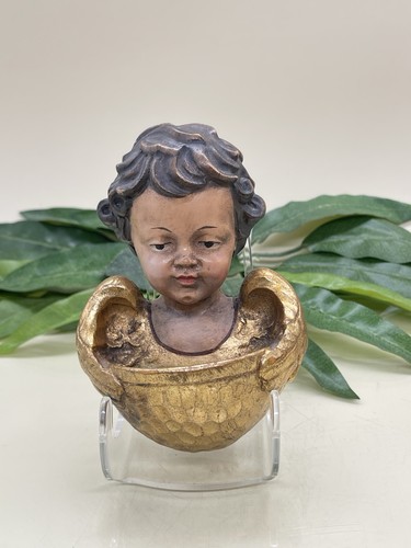 Holzfigur engel geschnitzt - engel,