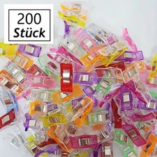 200 schmale Stoffklammern mini Wonder Clips Nähklammern Wonderclips
