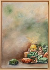 Gemütliche Ecke Ölmalerei