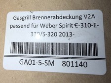 Gasgrill Brennerabdeckung V2A