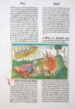 BIBLIA GERMANICA KOBERGER 9. DEUTSCHE BIBEL AARON KOLORIERT INKUNABEL BLATT 1483