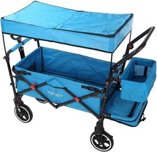Blauer faltbarer Kinderwagen