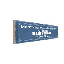 Holzschild 10x27 cm Wünsche