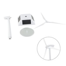 Solar Powered Wind Mill Model Desktop Decor Craft Kids Children Education