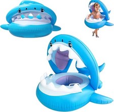 Baby Schwimmring Schwimmsitz Schwimmhilfe Aufblasbare mit Sonnendach für Kinder 