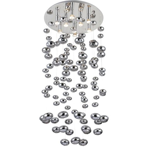 9x40w gu10 lampe chrom - lampe, glamour