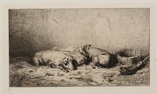 C. JACQUE (1813-1894), Ruhende