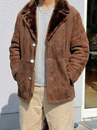 Borg herren ledermantel - ledermantel, braun