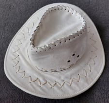 Damen Cowboy- & Western Hut Weiß Grau Krempe Kopf 53 cm Rodeo Pferde Mädchen