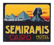 x5171 Semiramis Hotel CAIRO luggage label Kofferaufkleber – RICHTER/PASCHAL
