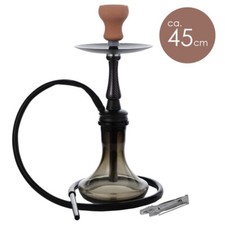 Wasserpfeife Shisha Nargile Set ca. 45cm 1 Schlauch Hookah schwarz Glas groß