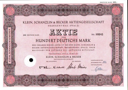 Klein schanzlin becker - schanzlin, &