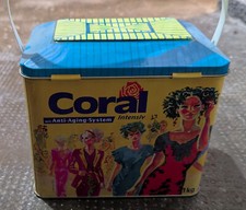 Retro Coral-Waschmittel Blechdose Metallbox Aufbewahrung Sammler