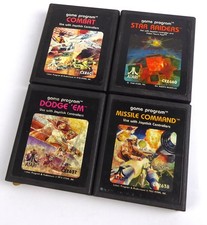 Atari 2600 -- MISSILE COMMAND, DODGE 'EM, COMBAT, STAR RAIDERS  - VCS