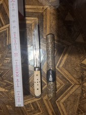 Antiker Dolch mit Beingriff und Metall-Scheide – Orientalisches Sammlerstück