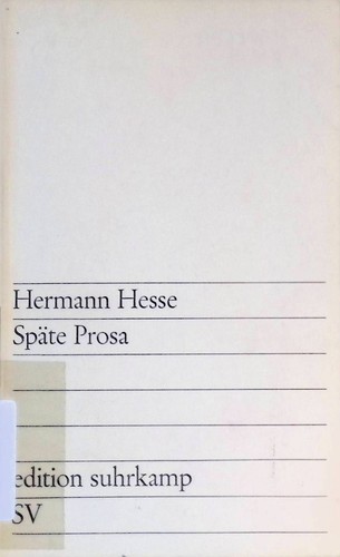 Späte prosa edition suhrkamp - späte,