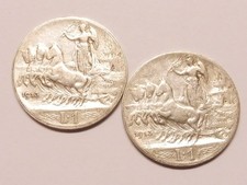 ITALIEN Lot aus 2 x  1,- Lira