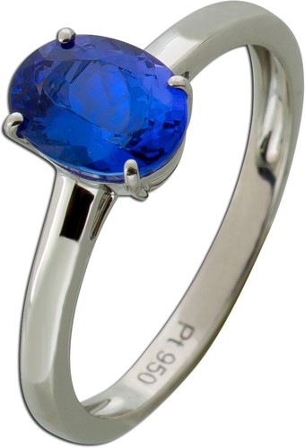 Tansanit ring platin 950 - platin,