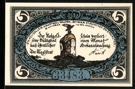 Notgeld freienwalde 1920 5 - freienwalde,, 1920,